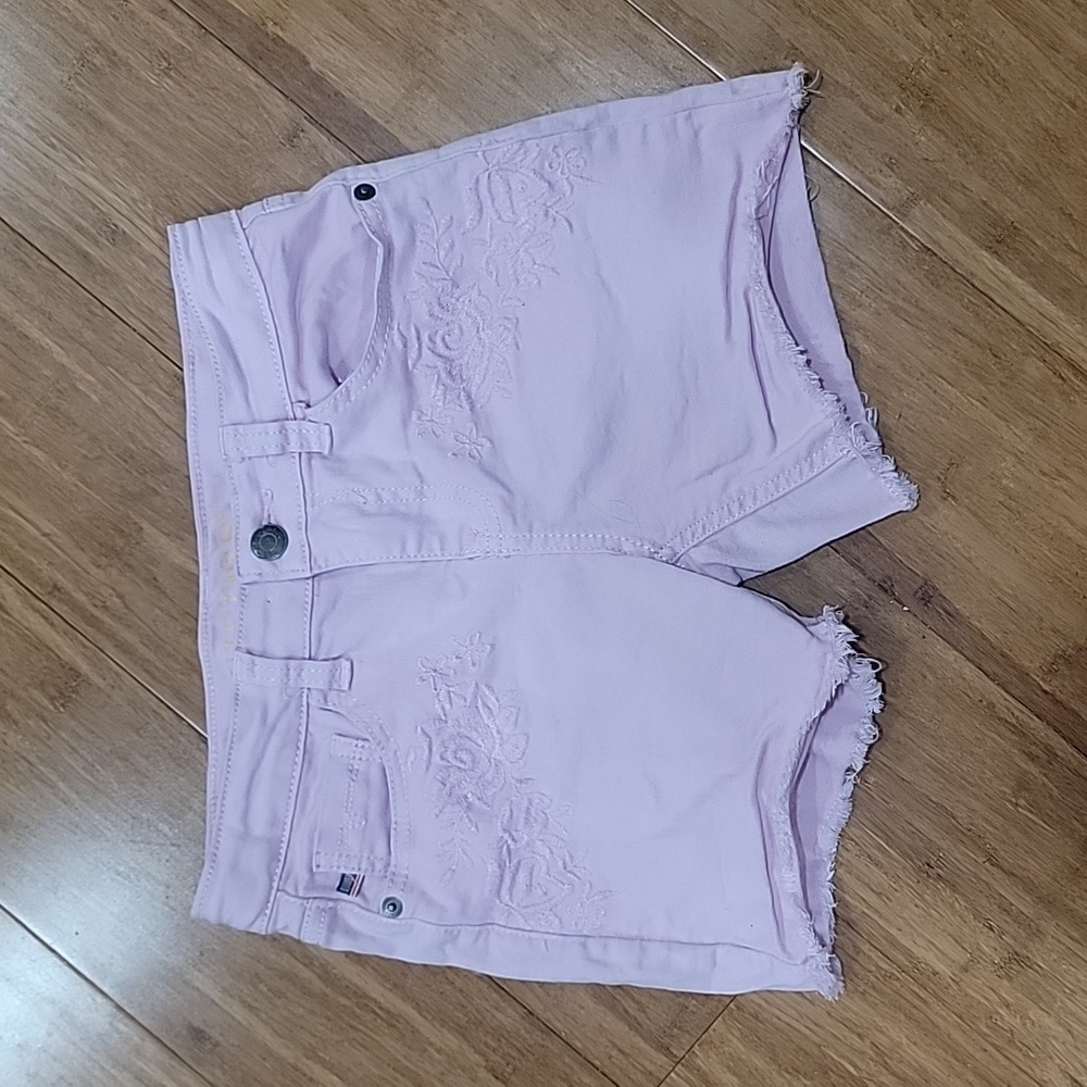 Vigoss Youth Girl Shorts The Malibu Pink Cutoffs Mid Shorts Size 12